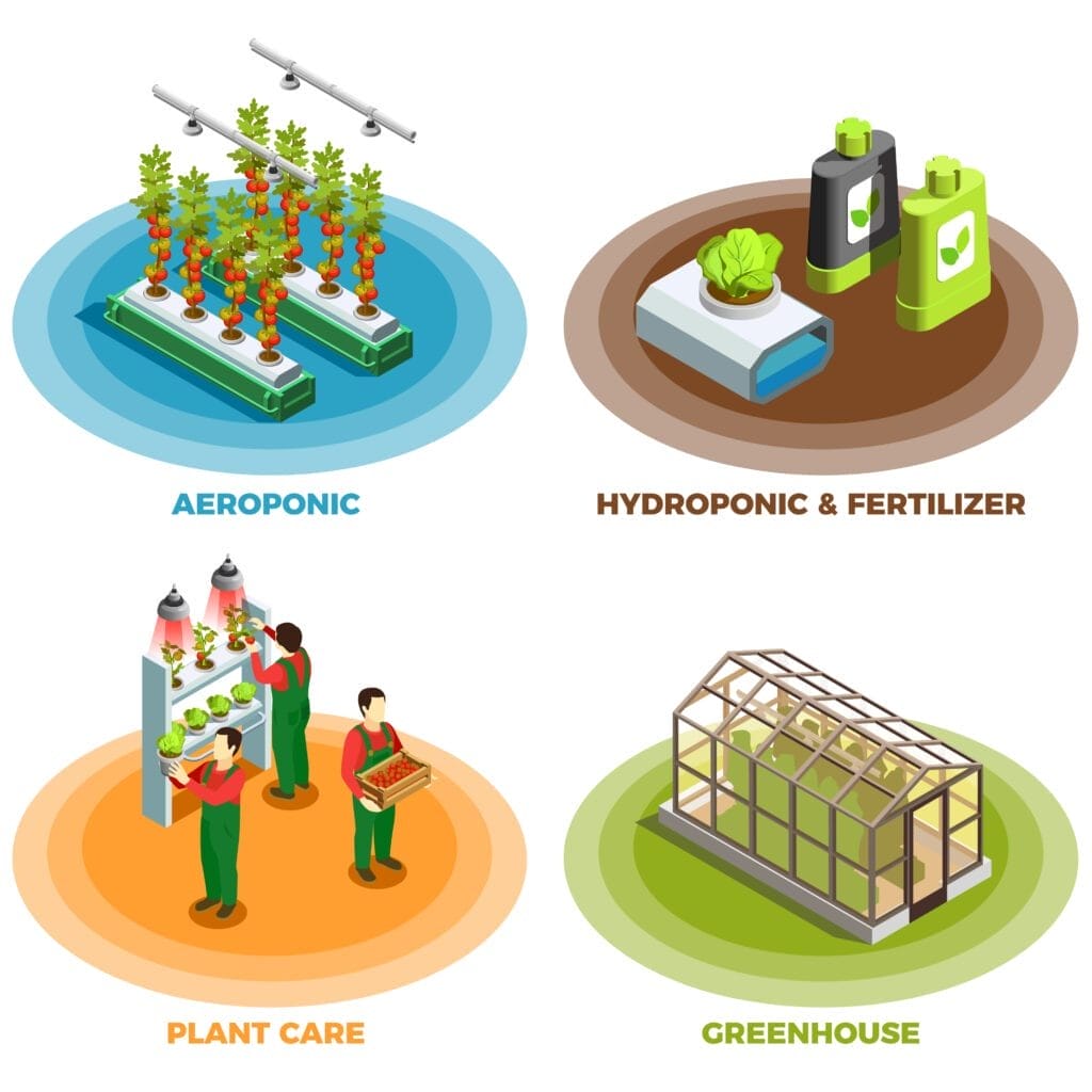 aeroponic and hydroponic