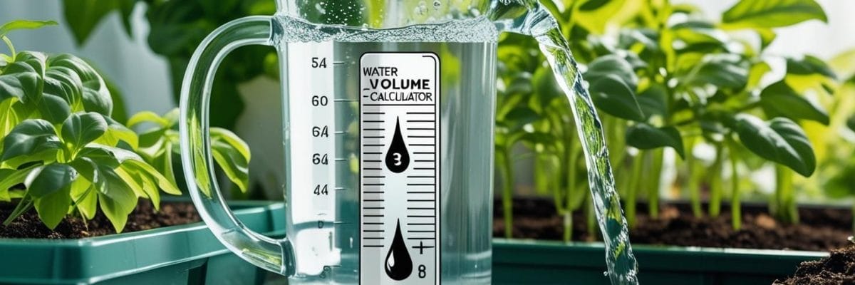 Plant Water Volume Calculator and Reservoir Sizing Tool