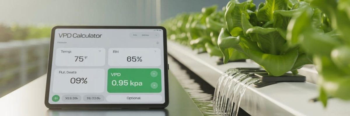 VPD calculator for hydroponics — vapour pressure deficit chart for indoor growers