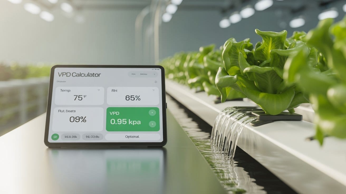VPD calculator for hydroponics — vapour pressure deficit chart for indoor growers