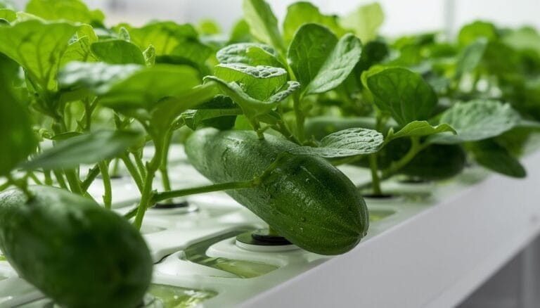 hydroponic cuccumber vine